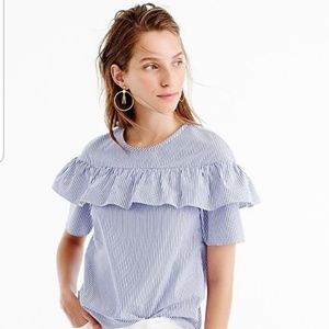 J.Crew Blue/White Edie Top